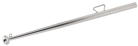 Walfront Bootsflagge Pole Klammer Stabiler Edelstahl 24 -Zoll -Länge Einfacher Installation für Wohnmobile (Großer Ballkopf 25mm / 1in)