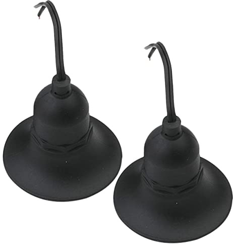 HOMSFOU Lot de 2 Douilles D'ampoule E27 Étanches Noir, Douilles de Rechange Résistantes la Pluie pour Éclairage Extérieur, Installation Facile, Pièces Électriques Solide pour Usage