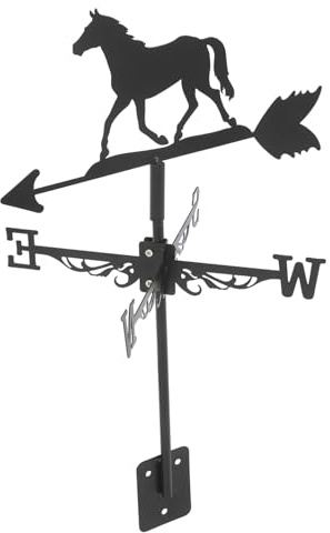 UPKOCH Veleta De Caballo Adorno para Jardín Herramienta De Medir Viento para Gallinero Decoración De Patio Indicador De Dirección del Viento para Césped