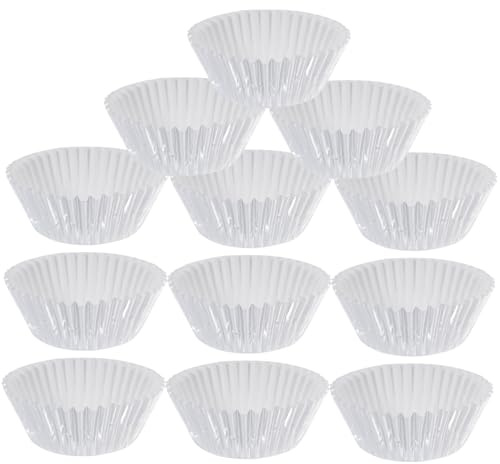 Amosfun 100 pezzi Pirottini Alluminio Spessi per Cupcake da Fodere per Muffin Eleganti per Feste Matrimoni e Celebrazioni per Dolci Snack e