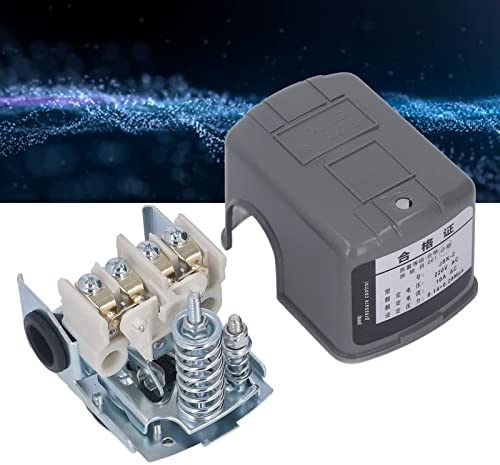 ZenithAur Brunnenpumpen-Druckschalter, einstellbare Wassersteuerung, 3/8 Zoll NPT-Innengewinde, 220 VAC