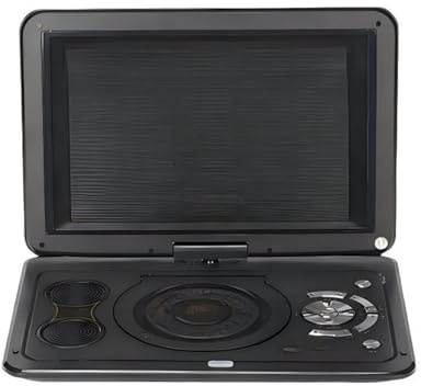 Lettore DVD portatile, Lettore video DVD portatile for anziani Un lettore di dischi EVD alta risoluzione(Black)