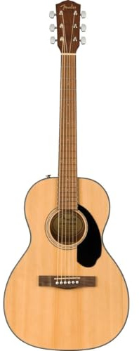 Fender Guitarra acústica CP-60S Parlor, diapasón de nogal, natural, Incluye cursos virtuales gratuitos en Fender Play