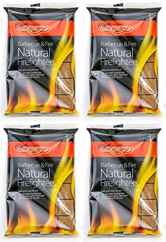 FOUR PACK OF BAR-BE-QUICK NATURAL FIRELIGHTERS - Safe and Easy to use!