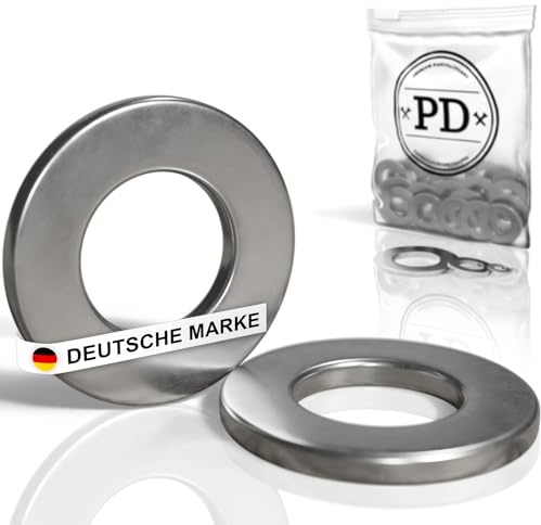 PD® Unterlegscheiben M5 | DIN 125 Form A/ISO 7089 | A2 Edelstahl | 100 Stk | Rostfreie Edelstahlscheiben | Flache Ausführung | Schmaler Außendurchmesser | Für Innen- & Außenbereich | Korrosionsbeständig