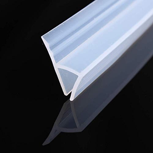 Baogu Junta para puerta de ducha, 200 cm, transparente, caucho de silicona, 6 mm, 8 mm, 10 mm, 12 mm