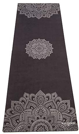 Yoga Design Lab Combo Yogamatte | rutschfest, Matte/Handtuch, Guter Halt bei viel Schweiß, Naturkautschuk | mit Tragegurt