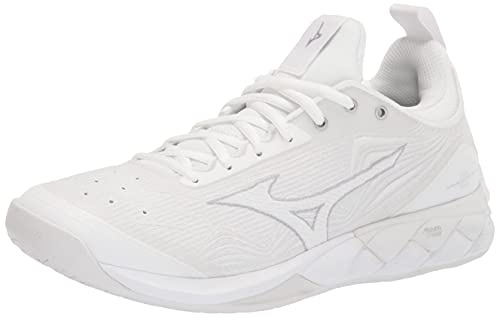 Mizuno Damen Wave Luminous 2 Volleyball-Schuh, Weiß/Silber, 40.5 EU