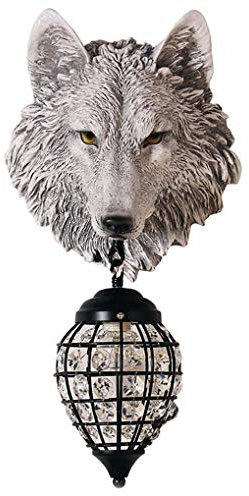 LANMOU Kreative Wandlampe Nordic Minimalist Wolfskopf Wandleuchte Art Deco Bettleuchte Harz Wandlicht Studie Empfang Wandleuchten Wohnzimmer Schlafzimmer Korridor Flur Lampen