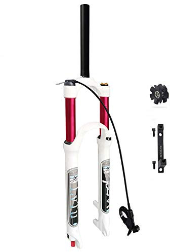 LvTu 26 27,5 29 Zoll 140mm Federweg Luft Fahrrad MTB Federgabel, Rebound Adjust Ultraleicht Mountainbike Vorderrad Gabel mit 180mm Scheibenbremse Adapter