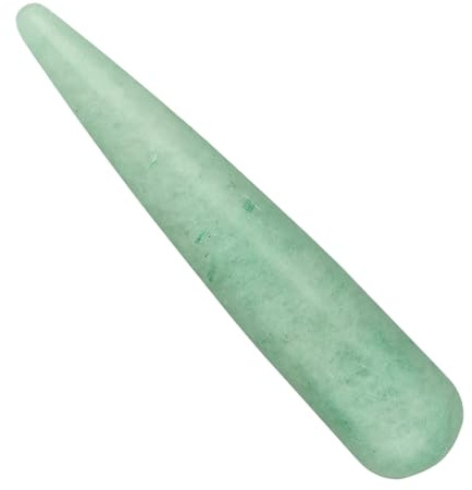 Bâton de massage Aventurine | Manche en pierre précieuse 9 cm | Massage des zones réflexes | Source de vie Plus