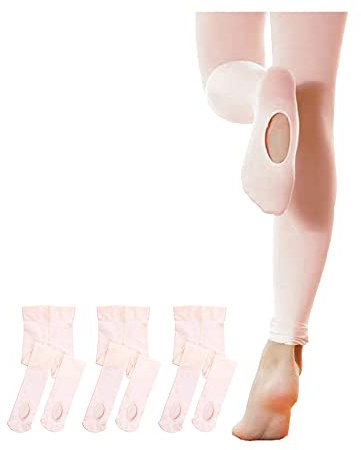 Stelle Girls Women Ballet Dance Convertible Tights Ultra Soft Pro Transition Tights (3BP, 8-10years