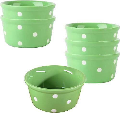 Bol à soupe, bol à riz, bol à déjeuner, ensemble de ramequins, 230 ml, ramequins à crème brûlée, plats à soufflé allant au four, ramequins à soufflé, ramequins for friteuse à air-rouge-lot de 8 ( Colo