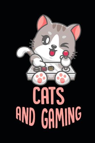 Cats And Gaming: Journal / Notebook / Diary, 120 Blank Lined Pages, 6 x 9 inches, Matte Finish Cover, Great Gift For Kids And Adults