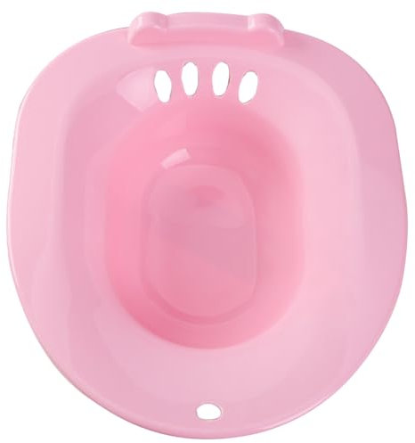 Healvian Sitz Bath Basin for Toilet Seat with Anti-Spill Hole Non-Slip Design Postpartum Care and Pregnant Women Bathroom Aid