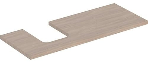 Geberit Waschtisch-Platte One 120x3x47cm, Eiche/Mela Holz, Ausschn li