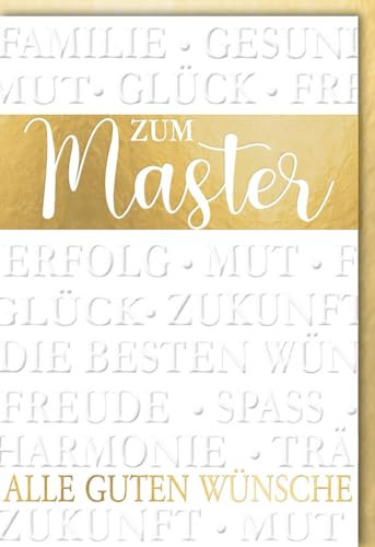 Verlag Dominique Glückwunschkarte zur Masterprüfung Alle guten Wünsch - mit Umschlag