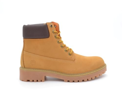 Lumberjack River 2, låga ankelboots med snörning för män, gul/mörkbrun, 43 EU, Gul Mörkbrun, 43 EU