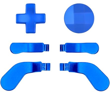 Ceozon Replacement Back Paddles 6 pcs Metal Stainless Steel Trigger Locks D Pads Direction Keys for Xbox One Elite Controller Series 2 Xbox One Elite Accessories (Blue)
