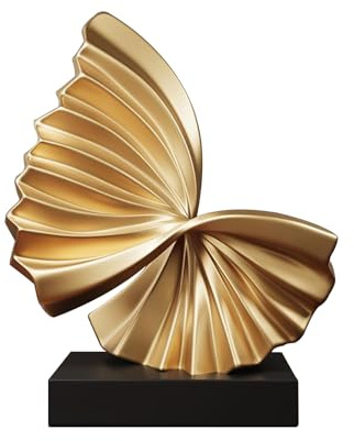 Tauzveok Skulpturen, Skulptur Deko Gold, Abstrakte Kunst Statue Deko, Harz Dekoartikel, Deko FüR Wohnzimmer, BüRo, Tisch, Flur, Schlafzimmer, Harz, Welle,Skulptur