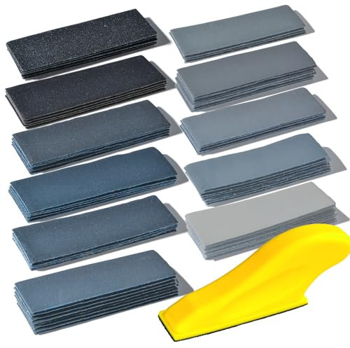 75 Pcs Carta Vetrata, 90x 30mm Carta Abrasiva, Grane 120 to 5000
