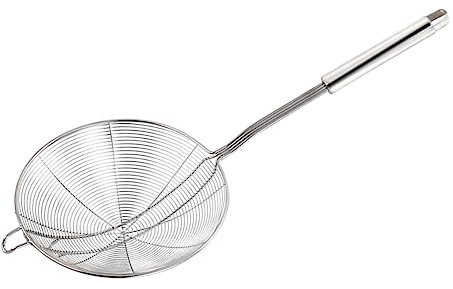 Hoement Siebschöpfkelle Aus Edelstahl Für Hot Pot Küche Abtropfen Von Nudeln Pasta Gemüse Mit Griff Spülmaschinenfest