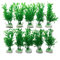 Finest-Filters 10 Pack Aquarium Fish Tank 8 Plastic Plants for Aquarium Decoration Decor in Multiple Plant Styles & Vibrant Colour Plants For Freshwater & Marine Aquariums (Dark Green)