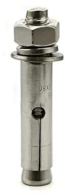 Haroar 1Pc M18 SUS304 Boulon d'expansion d'ancrage de cale intégré vis d'expansion passivation Longueur finie 100mm-300mm(1Pc M18x150)