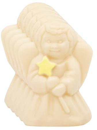 schenken-24 5 x 40 gr. Schokofigur, Engel- weiße Schokolade