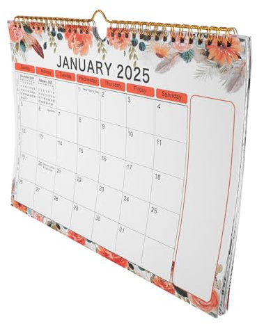 Lurrose Englischer Wandkalender 2025 Monatlicher Wandkalender Zum Aufhängen Einzigartige Illustrationen Und Stabil Für Die Dekoration Zu Hause Oder Im Büro