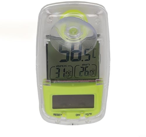 Thermomètre d'intérieur numérique à énergie solaire, thermomètre à ventouse pour intérieur ou extérieur, maison, jardin, bureau