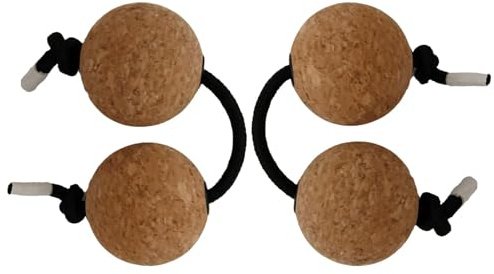 Rythmes africains Aslatua Shakers, 2 paires d'instruments de percussion musicale en liège Kashaka, boules rythmiques africaines Asalato Shaker pour adultes débutants