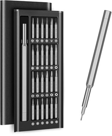 24 in 1 Mini Screwdriver Set,Small Screwdriver Setwith Torx T2 T3 T4 T5 Bits for PC,Laptop,Phone– Compact & Durable