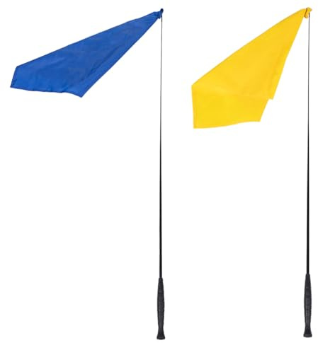 NETPROSHOP Trainingsstock mit Flagge in blau oder gelb 110 cm für das Training mit Ihrem Pferd, Farbe:Gelb