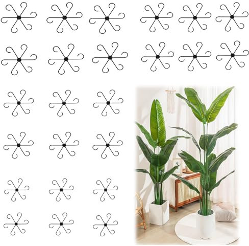 24 Stück Pflanzenstütze Staudenhalter, grün, Pflanzenstütze Monstera & Tomaten, Pflanzenringe zur Fixierung in 4 Größen je 6 Stück, stabile Pflanzen Halter & Stütze für Zimmerpflanzen & Garten