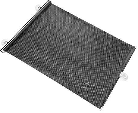 NUOBESTY Estores Enrollables Opacos Ventosa para Balcón y Ventana sin Taladrar, Cortina Opaca Retráctil de PVC y Metal, Fácil de Guardar