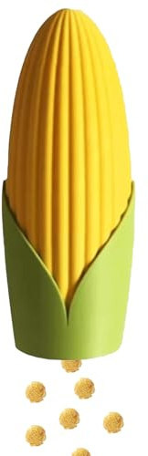 Dreuhuing Dispensador de caramelos | Dispensador portátil de aperitivos en forma de maíz, contenedor reutilizable para comedor, hogar, cocina, aula, escritorio, despensa de viaje, fiesta
