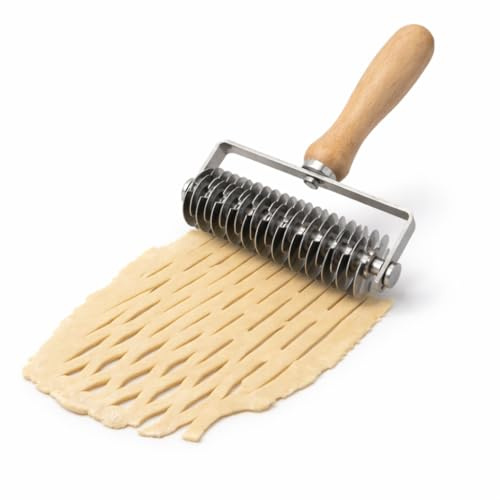 Pastry Lattice Roller Cutter，Stainless Steel Pie Crust Cutter Tool for Pastry Dough, Pizza Bread and Beef Wellington