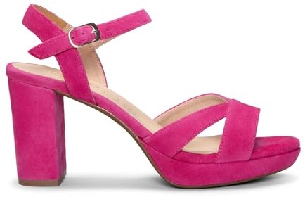 miMaO Sandalias Fucsia de Fiesta con tacón Alto y Plataforma. EU 37