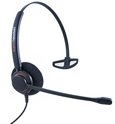 Professional Single Ear Noise Cancelling Call Centre/Office Headset with 2.5mm adapter cable for Cisco SPA: 303, 501G, 502G, 504G, 508G, 509G, 525G 512G, 514G, 525G2