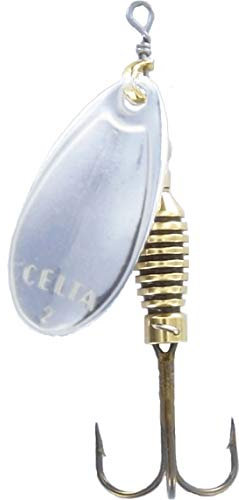 Rublex - Pack de 5 Cucharillas de Pesca Celta-3 Plata | Cebo Artificial de Pesca con Sistema Quita-Vueltas y Anzuelo Fácilmente Intercambiable, Color Plata, 5gr