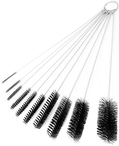 hometools. EU botellas de cepillos de limpieza Set | para pajitas, joyas, manguera, boquillas, modelismo, 25 – 2 mm, corta Cepillos de cabeza, 10 unidades