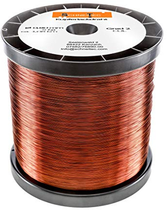 Kupferlackdraht W210 Ø 0,80 mm 5 kg, ca. 1080m - CU Lackdraht Grad 2 CUL Kupferdraht Gewicht 5 Kilogramm Durchmesser 0,80 Millimeter Wickeldraht Kupfer Draht nach IEC 60317-13