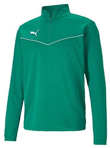 Puma Teamrise 1/4 Zip Top Camiseta, Hombre, Pepper Green-Puma White, L