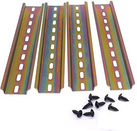 Taiss/4 Stücke 20cm hutschiene hochwertigem Farbe Stahl DIN-Schiene, für Verteilerschrank Schaltschrank, 35mm breit, 7,5mm hoch, lang 200mm/8 -G
