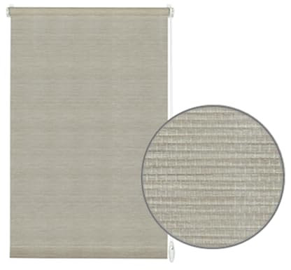 GARDINIA Rollo zum Klemmen oder Kleben, Tageslicht-Rollo, Blickdicht, Alle Montage-Teile inklusive, EASYFIX Rollo Natur, Grau/Melange, 75 x 150 cm (BxH)