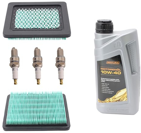 SECURA Service-Kit Luftfilter Zündkerzen Öl für die jährliche Wartung kompatibel mit Honda Rasenmäher