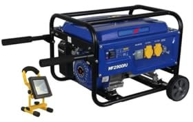 MASTER FLASH Grupo electrogeno gasolina de 2800 W + Foco de construcción 150 W