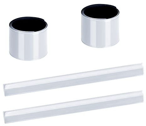 URAQT reflekterande säkerhetsarmband för hög synlighet för barn och vuxna, reflekterande armband för cykling och löpning (4 st)