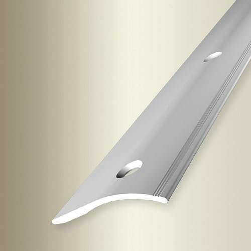PROVISTON | Anpassungsprofil | Breite: 40 mm | Höhe: 0-18 mm | Länge: 2700 mm | Aluminium eloxiert | Rampe | Silber | Versenkt Gebohrt